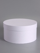 Коробка круглая подарочная, белая, 30×15 см - фото 68977948
