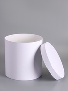 Шляпная подарочная коробка, белая, 30×30 см  (артикул 10970579)  большой выбор товаров оптом и в розницу по низким ценам с доставкой