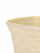 Кашпо для цветов «Ротанг», 1.2 л, 14.5×14.5×10.4 см, пластиковое, с поддоном, бежевое - Фото 3