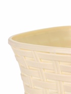 Кашпо для цветов «Ротанг», 2.3 л, 17.8×17.8×13.2 см, пластиковое, с поддоном, бежевое - Фото 3