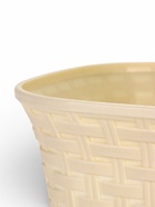 Кашпо для цветов «Ротанг», 3.4 л, 20.9×20.9×15 см, пластиковое, с поддоном, бежевое - Фото 3