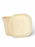 Кашпо для цветов «Ротанг», 3.4 л, 20.9×20.9×15 см, пластиковое, с поддоном, бежевое - Фото 4