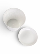 Кашпо для цветов «Ротанг», 2.1 л, d=18 см, h=13.2 см, пластиковое, с поддоном, белое - Фото 3