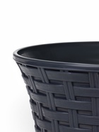 Кашпо для цветов «Ротанг», 2.1 л, d=18 см, h=13.2 см, пластиковое, с поддоном, серое - Фото 2