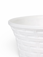 Кашпо для цветов «Ротанг», 3 л, d=20.3 см, h=15 см, пластиковое, с поддоном, белое - Фото 2