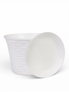 Кашпо для цветов «Ротанг», 4 л, d=22.2 см, h=16.6 см, пластиковое, с поддоном, белое - Фото 3