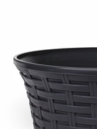 Кашпо для цветов «Ротанг», 4 л, d=22.2 см, h=16.6 см, пластиковое, с поддоном, серое - Фото 2