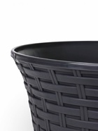 Кашпо для цветов «Ротанг», 8 л, d=27.5 см, h=20.5 см, пластиковое, с поддоном, серое - Фото 2