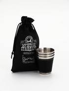 Стопки в чехле «Мужской стандарт»: нержавеющая сталь, набор 3 шт.×70 мл - фото 69481645