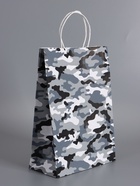 Пакеты подарочные крафт «23 Февраля», камуфляж, 24×10.5×32 см, набор 4 шт. - фото 68978025