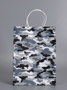 Пакеты подарочные крафт «23 Февраля», камуфляж, 24×10.5×32 см, набор 4 шт. - фото 68978026