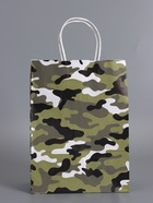 Пакеты подарочные крафт «23 Февраля», камуфляж, 24×10.5×32 см, набор 4 шт. - фото 68978023