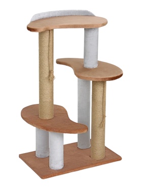 Комплекс для кошек «Инь-Янь», 62×58×95 см, d=10 см, белый 10980355