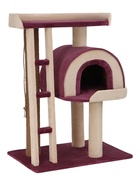 Комплекс для кошек «Легион», 60×38×60 см, d=10 см, домик, лежанка, голубой 10980365