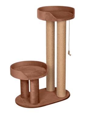 Когтеточка «Дзета», 60×35×89 см, d=10 см, джут, коричневая 10980376