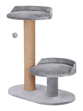 Когтеточка «Бета», 62×35×70 см, d=10 см, джут, серая 10980382