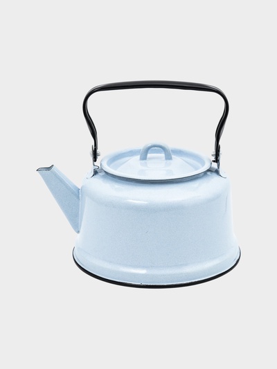 УЦЕНКА Чайник 3.5 л б/деколи(голубой) эм.крышка, закатное дно