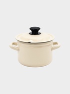 УЦЕНКА Кастрюля эмалированная, 2 л, d=17 см, с крышкой, без декора, слоновая, кости - Фото 2