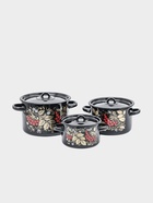 УЦЕНКА Набор кастрюль 3 шт : 1,5л, 2,9л, 4,5л "Рябина", черн.,1с33 10987324