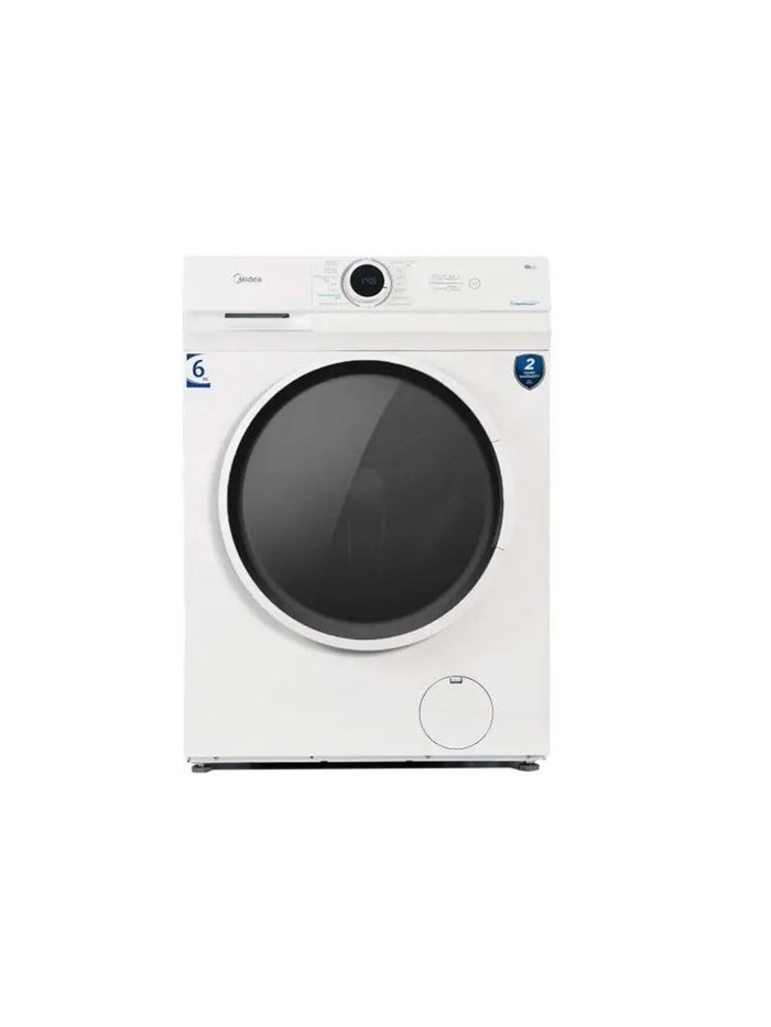 Стиральная машина Midea MF100W60/W, класс А, 1000 об/мин, 6 кг, 15 программ, белая - Фото 1