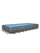 Бассейн каркасный Power Steel, 956×488×132 см, фильтр-насос, лестница, тент, прямоугольный, 561KJ Bestway - Фото 6