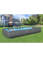 Бассейн каркасный Power Steel, 956×488×132 см, фильтр-насос, лестница, тент, прямоугольный, 561KJ Bestway - фото 68978068