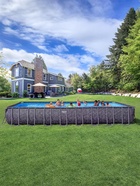 Бассейн каркасный Power Steel, 956×488×132 см, фильтр-насос, лестница, тент, прямоугольный, 561KJ Bestway - Фото 9