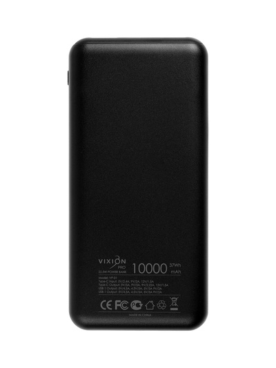 Внешний аккумулятор VIXION PRO VP-01, 10000 мАч, USB + Type-C, быстрая зарядка, чёрный