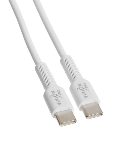 Кабель VIXION PRO VX-27c, Type-C -Type-C, 60 Вт, 3 А, 1 м, белый