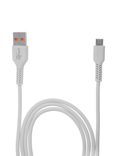 Кабель VIXION PRO VX-17m, USB - micro USB, 2.1 А, 1 м, белый
