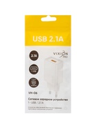 Сетевое зарядное устройство VIXION PRO VH-06, USB, 2.1 А, белый - Фото 6