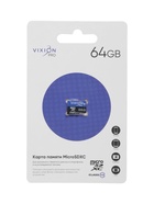 Карта памяти MicroSD VIXION PRO, 64 Гб, класс 10, без адаптера - фото 809481318