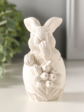 Фигурка гипс «Заяц пасхальный с букетом», 11×6 см  (артикул 10982495)  большой выбор товаров оптом и в розницу по низким ценам с доставкой