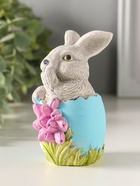 Фигурка гипс «Заяц пасхальный с букетом», 11×6 см, цветной  (артикул 10982496)  большой выбор товаров оптом и в розницу по низким ценам с доставкой