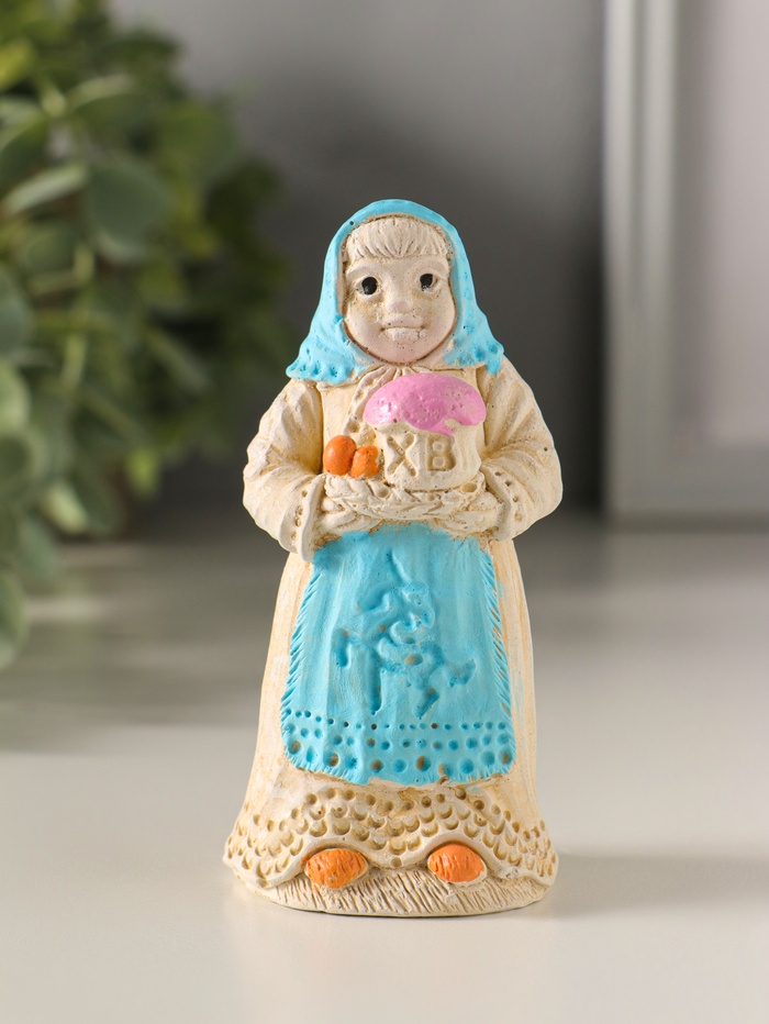 Фигурка гипс «Баба пасхальная», 9×4 см