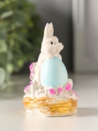 Фигурка гипс «Заяц с яйцом пасхальный», 8×4 см - Фото 2