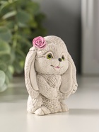 Фигурка гипс «Кролик с цветком», 7×5×4 см, серый - Фото 3