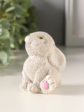 Фигурка гипс «Кролик сидит», 7×5×6.5 см, серый  (артикул 10982509)  большой выбор товаров оптом и в розницу по низким ценам с доставкой