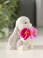 Фигурка гипс «Кролик с анютиными глазками», 6×6×4, цветной  (артикул 10982511)  большой выбор товаров оптом и в розницу по низким ценам с доставкой