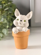 Фигурка гипс «Кролик в горшке», 9×5 см, цветной  (артикул 10982512)  большой выбор товаров оптом и в розницу по низким ценам с доставкой