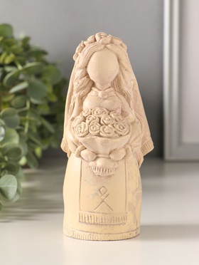 Фигурка - оберег «Берегиня невеста» 13×5 см, бежевый с эффектом состаривания  (артикул 10982517)  большой выбор товаров оптом и в розницу по низким ценам с доставкой