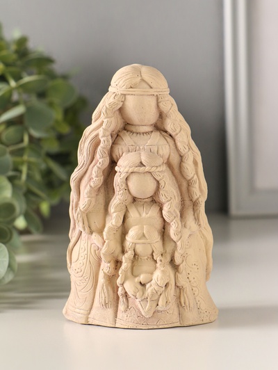 Фигурка - оберег «Родовница» 13×5 см, бежевая, с эффектом состаривания
