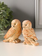 Набор фигурок 2 шт. «Два совенка», 8×8 см, бежевый  (артикул 10982523)  большой выбор товаров оптом и в розницу по низким ценам с доставкой