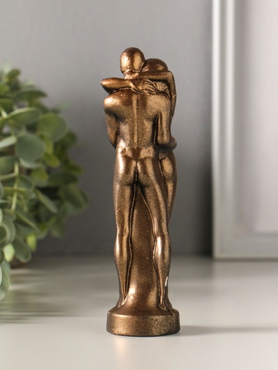 Фигурка гипс «Пара», 15×4 см, под бронзу винтаж