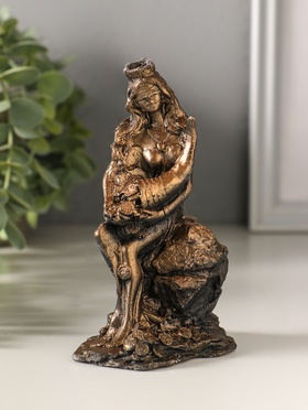 Фигурка «Богиня с рогом изобилия», 13×8×4 см, гипс под бронзу винтаж  (артикул 10982532)  большой выбор товаров оптом и в розницу по низким ценам с доставкой