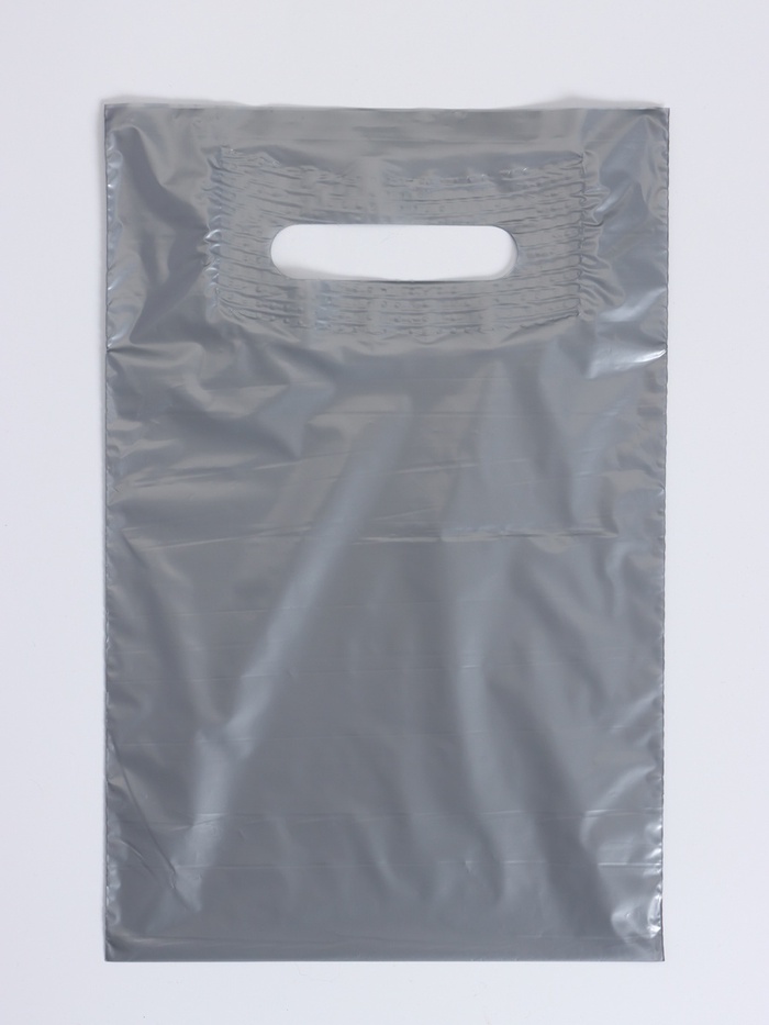 Пакет полиэтиленовый с вырубной ручкой, серебряный, 20×30 см, 30 мкм - Фото 1