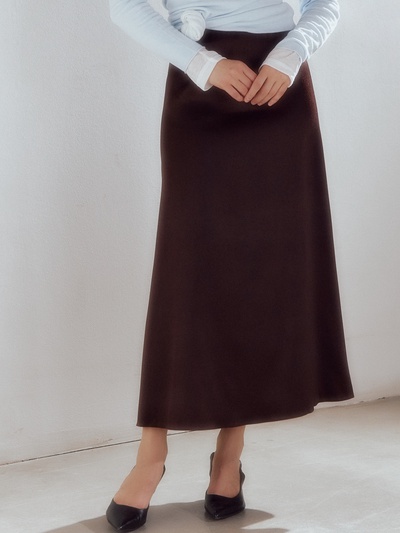 Юбка макси женская MINAKU, размер 46, цвет шоколад