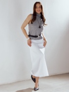 Юбка макси женская MINAKU, размер 50, белая - Фото 5