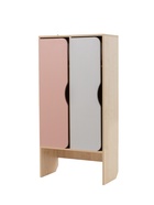 УЦЕНКА Шкаф для детского сада 2 секции с нишей под скамью Скандинавия, 648х320х1300, Клен Танзау/Сер - Фото 2