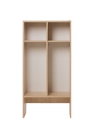 УЦЕНКА Шкаф для детского сада 2 секции с нишей под скамью Скандинавия, 648х320х1300, Клен Танзау/Сер - Фото 4